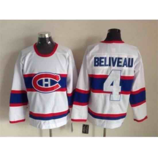 NHL montreal canadiens #4 beliveau white jerseys[2015 winter classic]